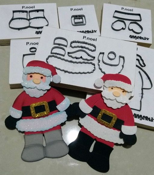 kit facas para papai Noel 15cm